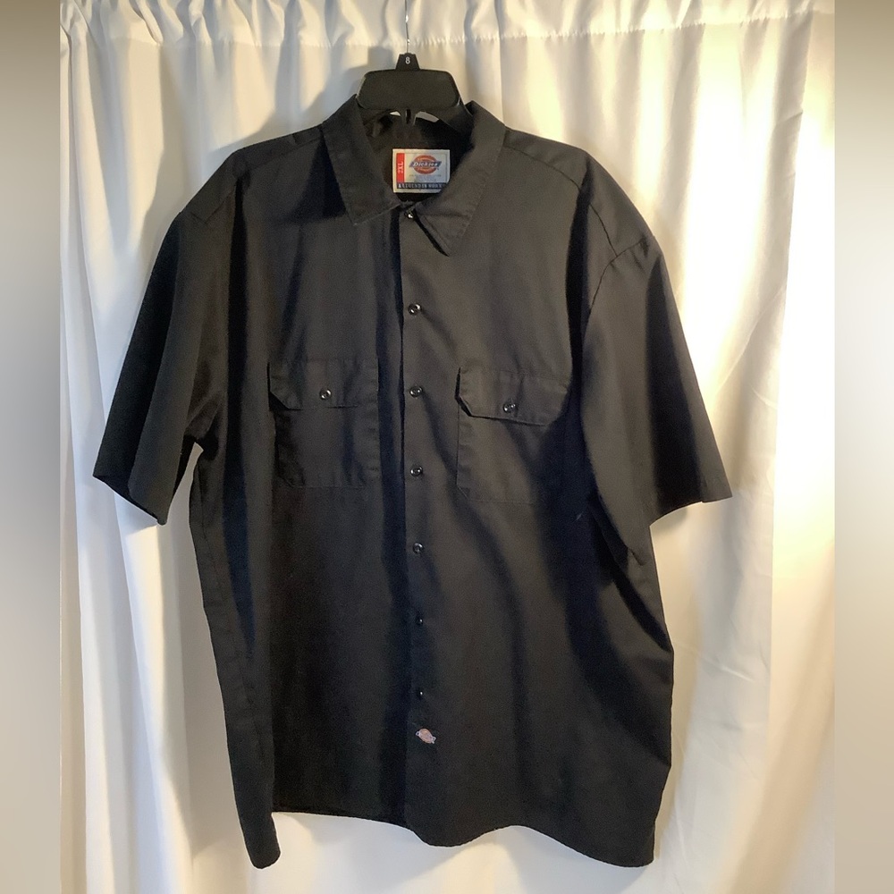 Dickies Black 2XL short sleeve button down shirt - like new